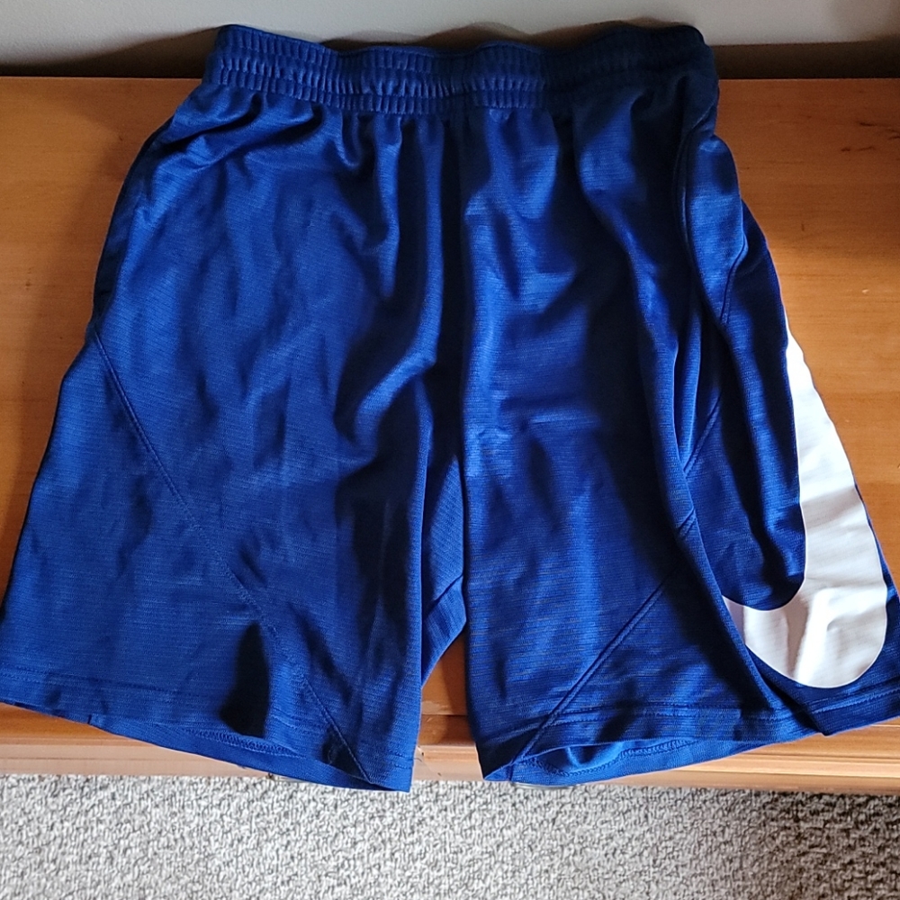 Nike 🏀 shorts blue with white swoosh